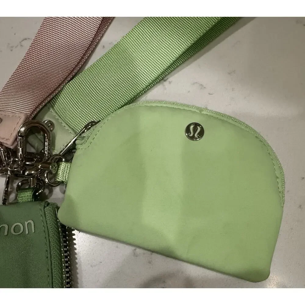 Lululemon Dual Pouch Wristlet Citrus Lime And Green Colorway